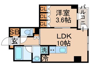 クリオラベルヴィ新富町の物件間取画像